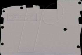 2022-1291 End and intermediate plate, 1 mm thick, grey