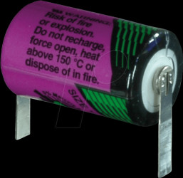 1110550200 Lithium battery, 1/2 AA, 800 mAh, U solder tags, pack of one