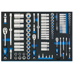 Draper Expert 63537 1/4&quot;, 3/8&quot;, &amp; 1/2&quot; Socket Set Drawer EVA Insert Tray 96Pc