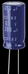 ELXZ630ETE391MK25S ELKO, 390 µF, 63 V, 105 °C