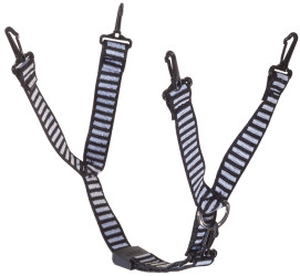 Pasek podbródkowy do kasków, Tekstylia, Czarny, biały, do uzytku z: Kapelusz twardy