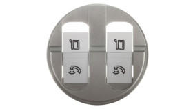 Celiane Plakietka Gniazda Podwójnego Rj45 Tytan 068552