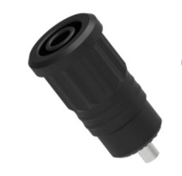 Gniazdo bananowe Żeński Wciskana Czarny 25A Electro PJP rozmiar 4 mm