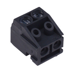 2-Way 5.00mm Pin Strip Pluggable Terminal Block Grey 8A 300V