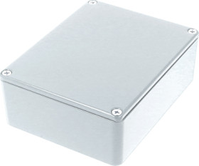 Aluminum die cast enclosure, (L x W x H) 119 x 94 x 42 mm, light gray (RAL 7035), IP54, 1590BBSLG