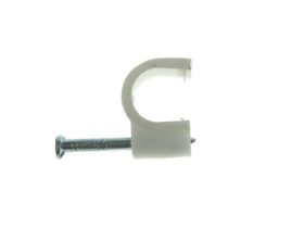 Uchwyt kabla okrągły 9mm KN-9 biały