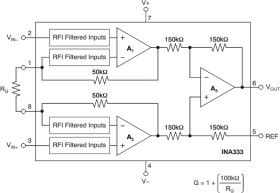 Low-Power, Zero-Drift, Precision Instrumentation Amplifier