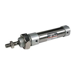 Siłownik pneumatyczny z tłoczyskiem skok: 10mm SMC Ø 16mm dwustronnego działania Action Zderzak gumowy CD85N16-10T-B M4