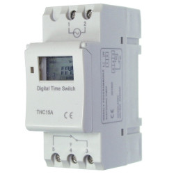 Programator Czas. 24V AC/DC DIN Wyłącznik Czasowy THC15A timer cyfrowy