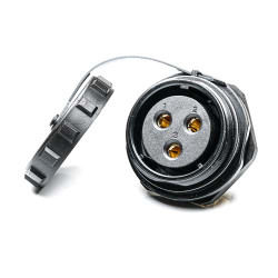 Złącze wielostykowe przemysłowe 3-pinowe Montaż tylny Gniazdo RS PRO