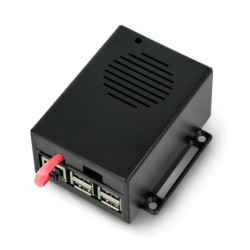 Obudowa do Raspberry Pi i nakładki Pi PoE Switch HAT - czarna