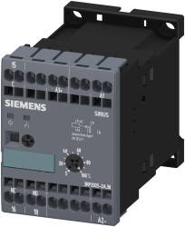 Timer Relay Szyna DIN 24V ac/dc SPDT 1-stykowy Siemens 0.05 s → 100h 3RP20 jednofunkcyjny