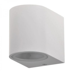 Kinkiet ogrodowy zewnętrzny na LED 1x GU10 BOSTON GOLDLUX ALUMINIUM Biały owalny