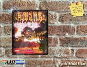 Banshee Box Artwork from the Original Amiga Game - Metal Sign