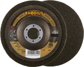 Rhodius 305303 RHODIUS VKSG WS, 2 sztuki filcowa tarcza kompaktowa 125 x 22,23 mm, prosta, 4S-bardzo drobna, TOPline, wy