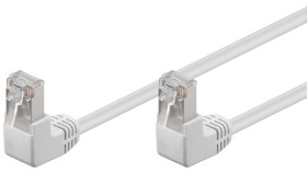 Cat 5E Kabel Łączący 2X 90 Pod Kątem,F/Utp, Biały - Długość Kabla 5 M