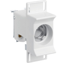 Gniazdo bezpiecznikowe ceramiczne D01/1 E14 1P 3168VR 16A 400VAC TS35 zacisk pałąkowy 4mm2 LD01K16-1AS HAGER