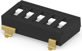 DIP switche, 5 pole, straight, 0.025 A/24 VDC, 2319747-7