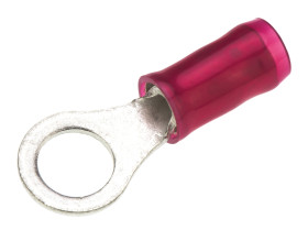 Zacisk oczkowy rozmiar przewodu 1.6mm² Ø , M5 izolowany średnica wew 5mm Czerwony TE Connectivity