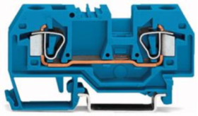 2-wire feed-through terminal, spring-clamp connection, 0.2-6.0 mm², 1 pole, 41 A, 8 kV, blue, 282-904
