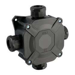 Puszka hermetyczna natynkowa PNHS IP67 4mm² 400V kolor czarny