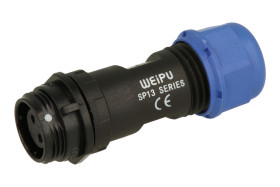 Gniazdo; SP1311C/S2II-N; 2 tory; lutowany; 2,0mm2; 5-8mm; SP13; na przewód; IP68; 13A; 250V; Weipu; RoHS