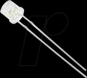 6603R1C-LHA-B Flat LED 5mm, red, 350 mcd, 120°
