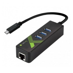 Karta Sieciowa Adapter USB-C na Gigabit RJ45 Hub 3x USB 3.0