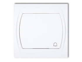 LOGO Wyłącznik zwierny przycisk (jeden klawisz bez piktogramu) biały LWP-4.1 KARLIK