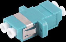 BS07-60012 FO coupler, LC / LC, duplex, aqua