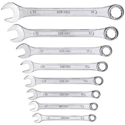 kwb 460390 box wrench set 8-piece 8-19mm CV-steel chrome-plated