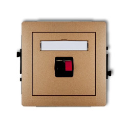 DECO Gniazdo głośnikowe pojedyncze złoty metalik 8DGG-1