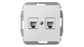Sentia Gniazdo Telefoniczne Podwójne Rj11 Białe 1451-10
