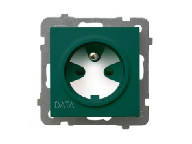 AS Gniazdo pojedyncze z uziemieniem DATA z kluczem uprawniającym zielony GP-1GZK/m/12 OSPEL