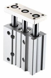 Siłownik z prowadzeniem skok 200mm RS PRO Ø 32mm 260 x 110 x 44mm 260mm