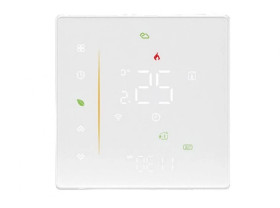 IRH-TSW003 Termostat do ogrzewania elekrycznego, 16A, WI-FI, kwadrat, mleczne szkło, biały, model 003