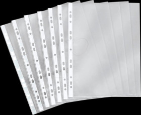 45140207 Plastic wallet, A4, transparent, grained