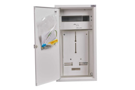 Szafka licznikowa natynkowa 1-licznikowa 3-fazowy elektroniczny 12 modułów IP31 RAL 9003 4-282E NRL 12E 4-282E