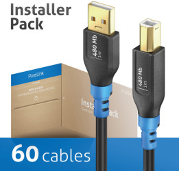 FI-U200-010-PCK USB 480 Mb/s cable, A plug to B plug, 1.0 m, pack of 60