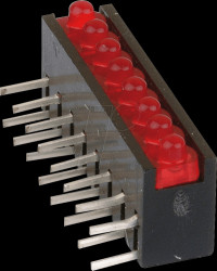RTZ2081R 8-fold LED array, red, Ø 2mm, horizontal