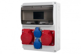 Rozdzielnica ULISSE 11M - gniazda 16A 5p, 32A 5p, 2x230V /11 modułów/