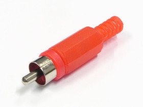 Wtyk RCA CINCH plastik czerwony