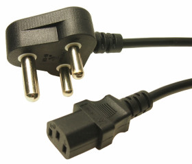 Przewód zasilania, złącze A: Wtyk południowoafrykański typu M złącze B: IEC C13 2m