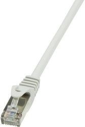 LogiLink CP2062S RJ45 Kabel sieciowy, kabel krosowy CAT 6 F/UTP 3.00 m szary z zaczepami blokującymi 1 szt.