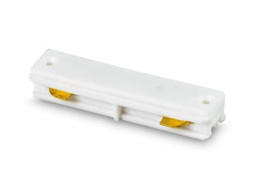 Łącznik Prosty Biały 1-fazowy do Szyn Oświetleniowych