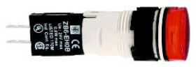 Wskaźnik świetlny okragły. O 16, IP 65, czerw., zintegr. LED, 24 V, złącze XB6AV4BB