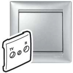VALENA Klawisz TV-RD 2 otwory, aluminium 770142