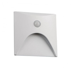 Oprawa przyschodowa LED z czujnikiem kwadratowa EXIN LED PIR L W-NW 2.5W 220-240 AC 50lm kl.I IP65 neutralna 4000K biały 39141