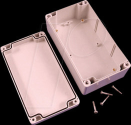 1554JGY Plastic housing, series 1554, 90 x 160 x 60 mm, gray