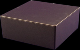 Aluminum die cast enclosure, (L x W x H) 250 x 250 x 97 mm, black (RAL 9005), IP54, 1550NBK